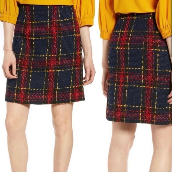 Halogen Edith Tartan Knit Tweed
Plaid Skirt Red Blue Yellow Size 4 Petite - Picture 10 of 10